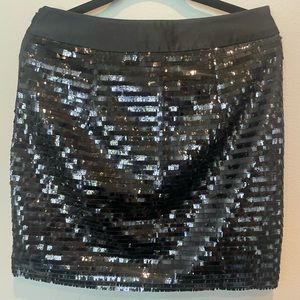 The Limited Black Sequin Skirt